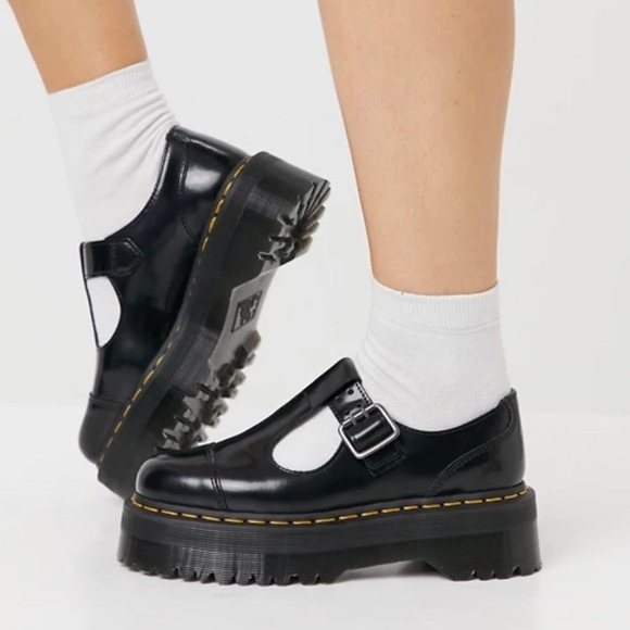 - NWOT DR MARTENS BETHAN leather platform mary janes - Picture 1 of 11